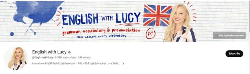 English with Lucy. (Ảnh: Chụp màn hình)