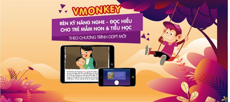 Xây dựng nền tảng tiếng Việt cho bé cùng Vmonkey.  (Ảnh: Khỉ con)