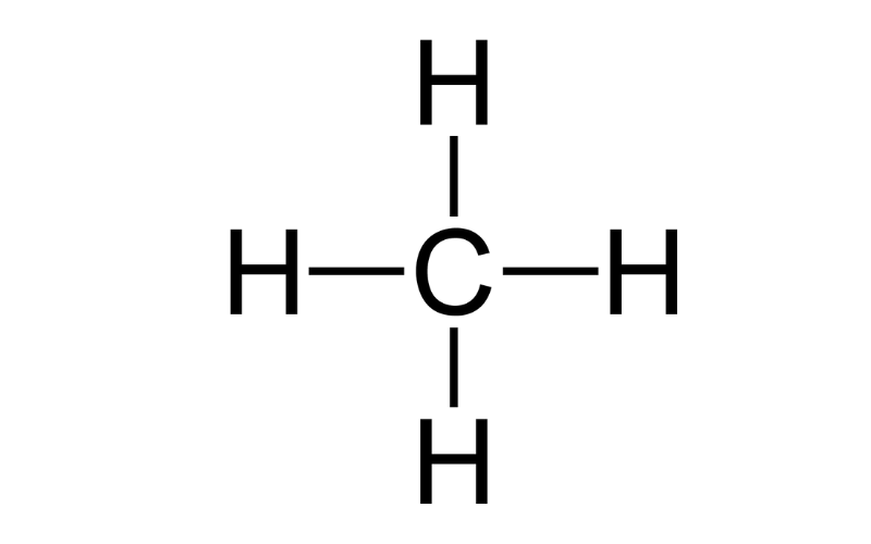 Metan - CH4. (Ảnh: Sưu tầm Internet)