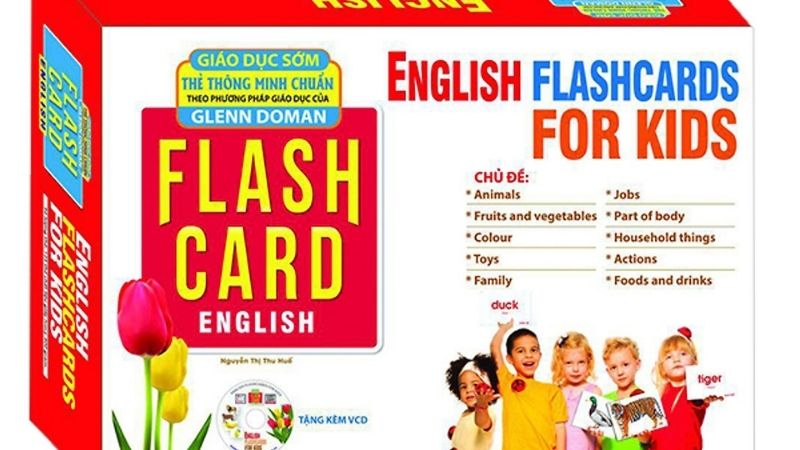 Flashcards tiếng Anh cho trẻ em theo phương pháp Glenn Doman.  (Ảnh: Tiki.vn)