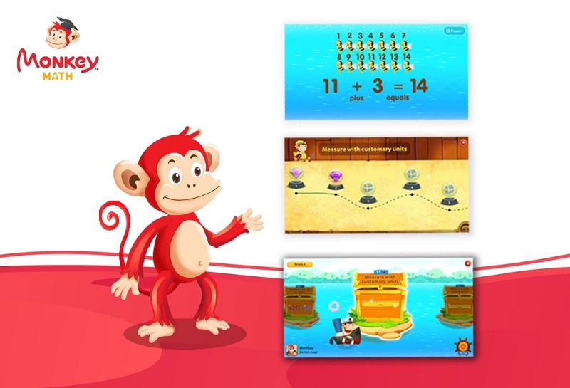 Nâng cao hiệu quả học toán kết hợp tiếng Anh cùng Monkey Math. (Ảnh: Sưu tầm internet)