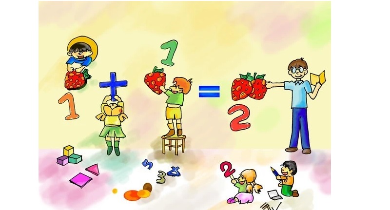 Bố mẹ cần đồng hành cùng bé khi học toán rất quan trọng. (Ảnh: Sưu tầm internet)