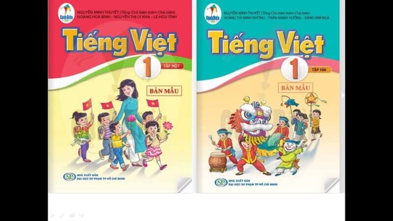 Bộ sách Tiếng Việt lớp 1 tập 1 + tập 2, Cánh Kiều.  (Ảnh: Youtube)