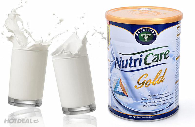 Sữa Nutricare Gold là một trong những loại sữa tốt nhất dành cho người bị gãy xương. (Ảnh: Sưu tầm Internet)