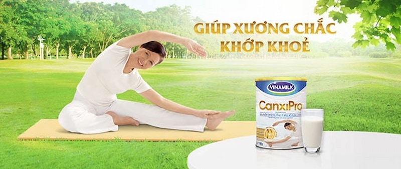 Vinamilk CanxiPro là một trong những loại sữa bổ sung canxi cho người gãy xương được chuyên gia khuyên dùng. (Ảnh: Sưu tầm Internet)