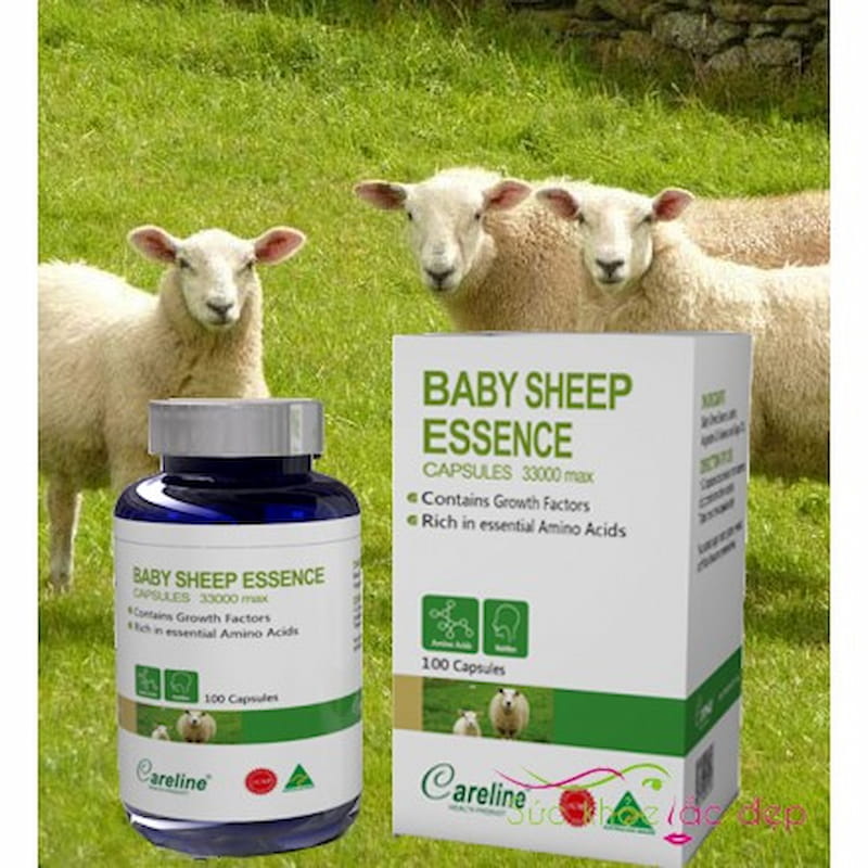 Baby Sheep Careline được sản xuất với công thức chiết xuất 100% từ nhau thai cừu tươi. (Ảnh: Sưu tầm Internet)