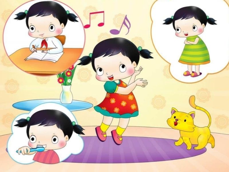 English for 3-year-old children through songs.  (Photo: Internet Collection)