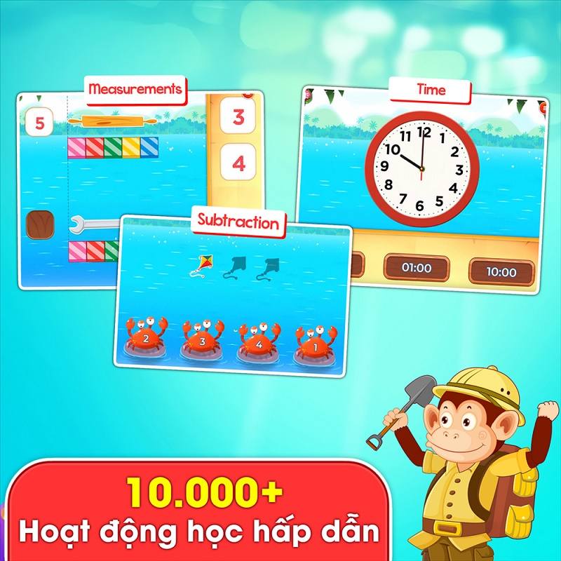 Xây dựng nền tảng toán học vững chắc cùng Monkey Math. (Ảnh: Monkey)