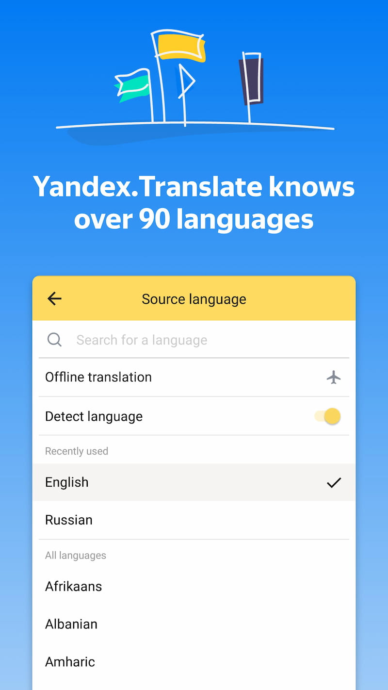 Ứng dụng dịch tiếng Anh sang tiếng Việt Yandex.  (Ảnh: Sưu tầm Internet)