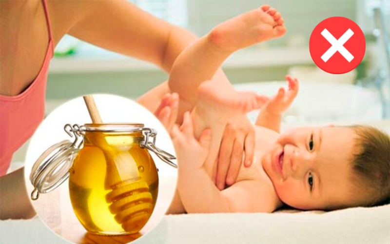 Bé dưới 12 tháng tuổi không nên sử dụng mật ong để chữa cảm cúm (Ảnh: Sưu tầm internet)