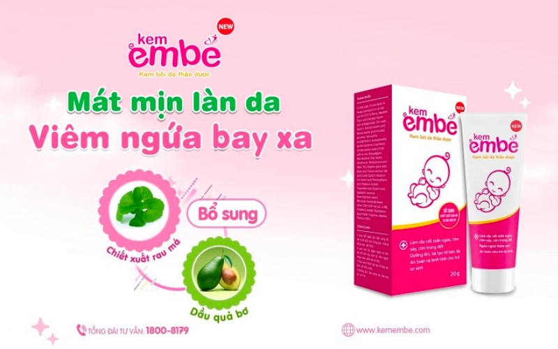 Kem em bé giúp làm mát da, giảm ngứa, chống viêm khuẩn trên da bé (Ảnh: Sưu tầm internet)