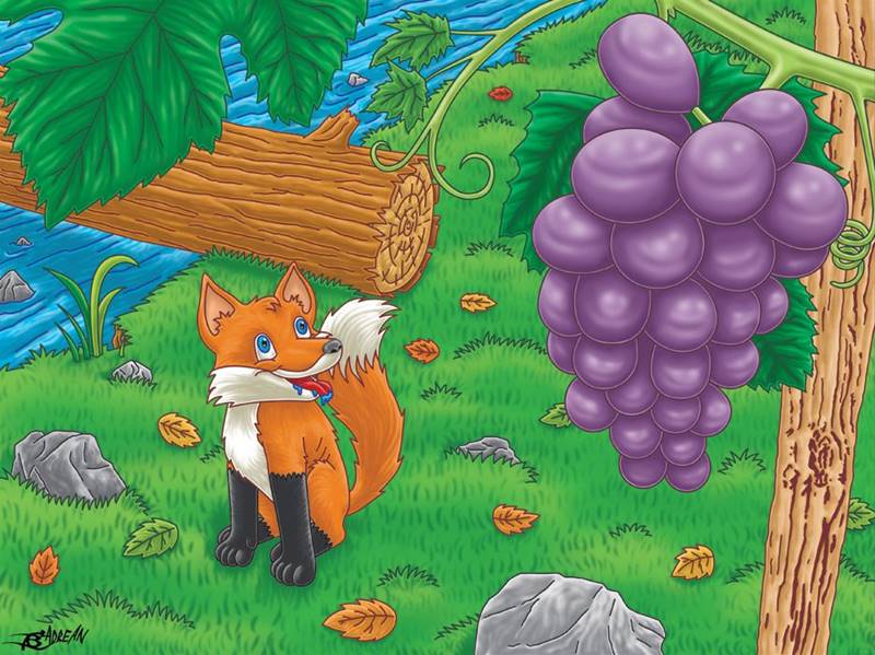 Truyện The Fox and the grapes. (Ảnh: Internet)