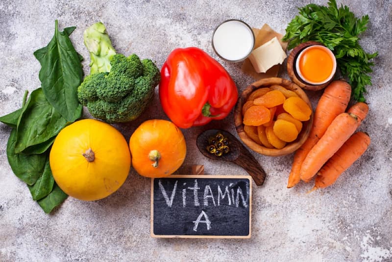 Một số thực phẩm giàu vitamin A. (Ảnh: Sưu tầm Internet)