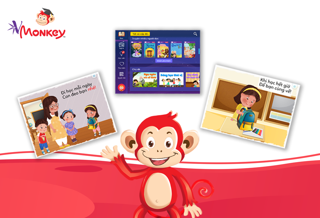 Bé học đánh vần cùng VMonkey. (Ảnh: Monkey)