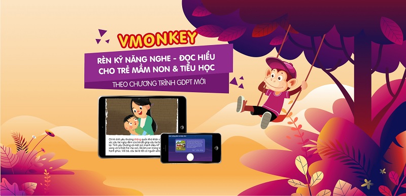 Học tiếng Việt thú vị và hiệu quả với Vmonkey.  (Ảnh: Khỉ con)