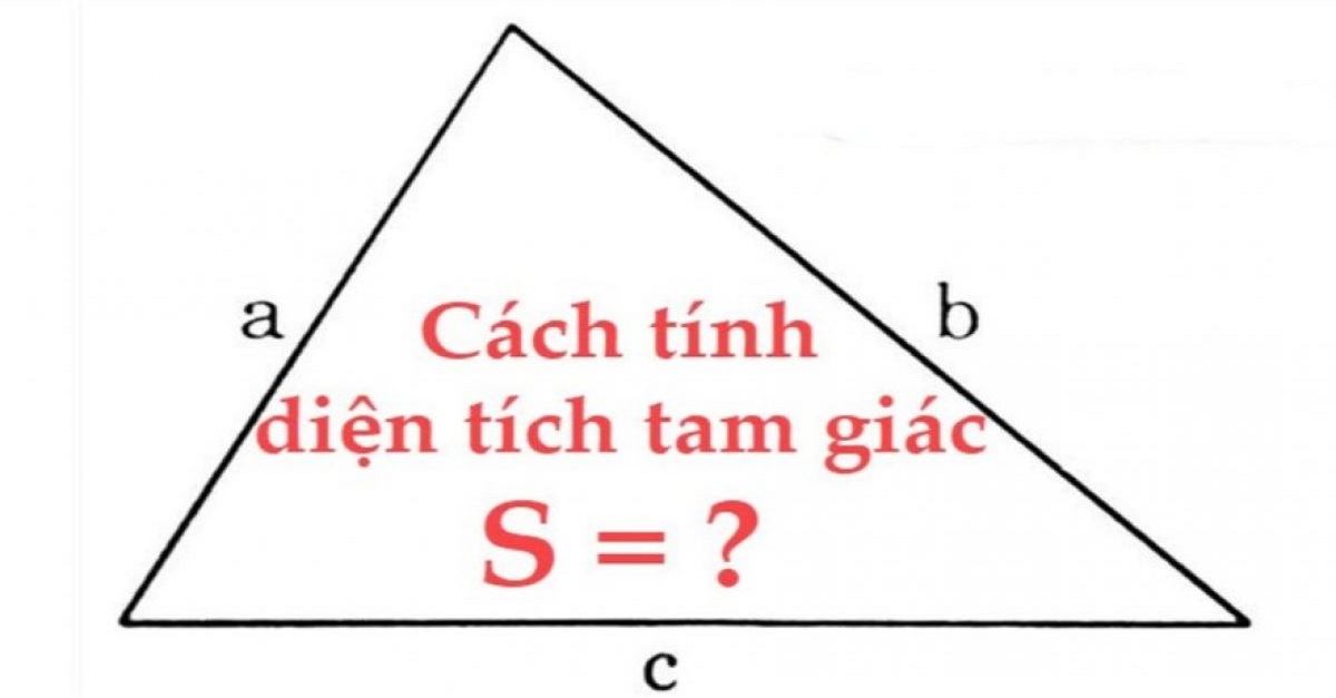muốn tính diện tích hình tam giác vuông