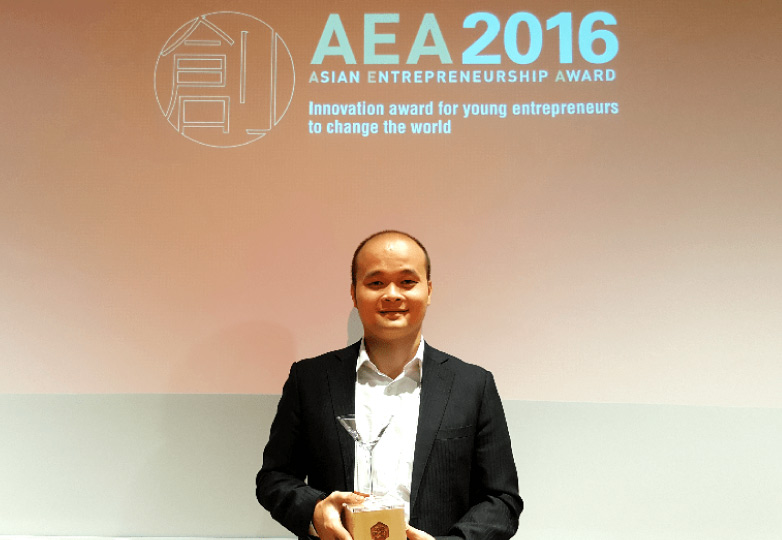 Won the first prize at the Asian Entrepreneurship Award (AEA) in Japan